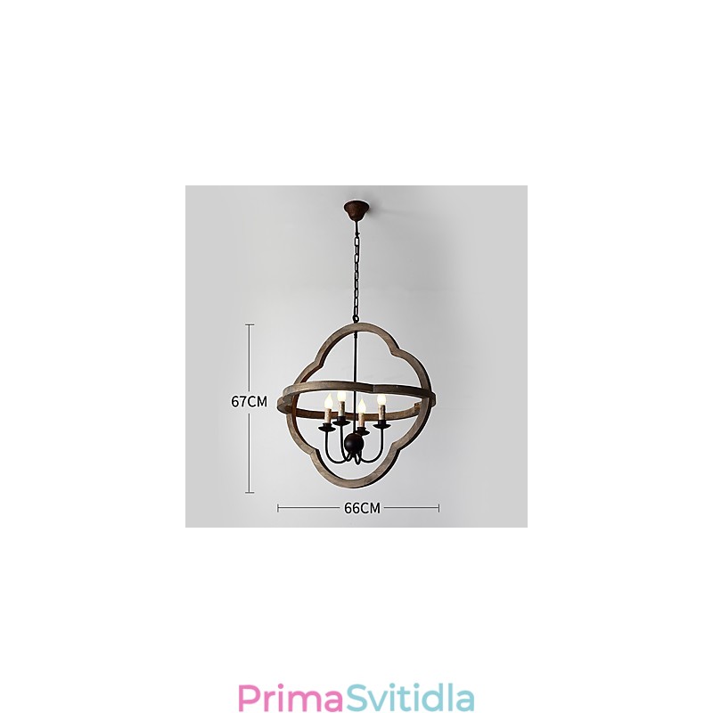 Vintage kovová americká průmyslová malba podkrovní barva Dřevěná lustrová lampa interiérová dekorace závěsná lampa