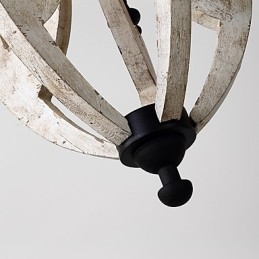 Vintage obraz Mini stylová dřevěná bambusová lustrová lampa ozdobná závěsná lampa