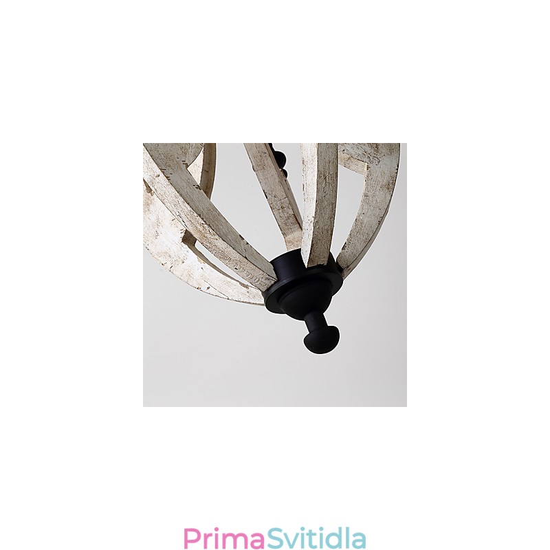 Vintage obraz Mini stylová dřevěná bambusová lustrová lampa ozdobná závěsná lampa