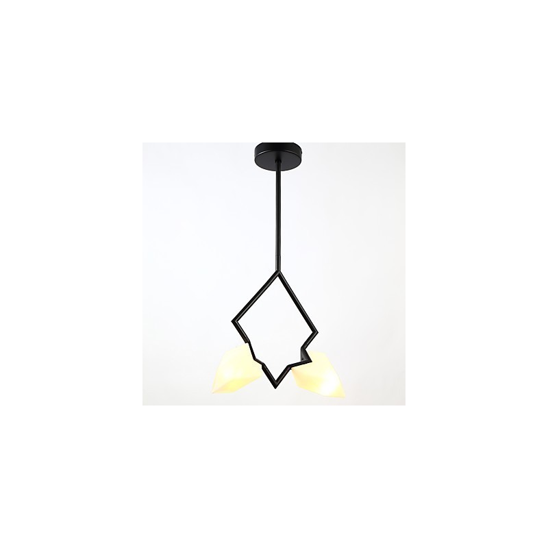 2 Light Post Moderní kov se sklem Broskvová lustrová lampa Dekorativní závěsná lampa do jídelny