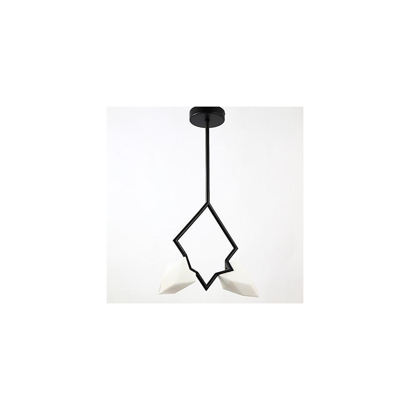 2 Light Post Moderní kov se sklem Broskvová lustrová lampa Dekorativní závěsná lampa do jídelny