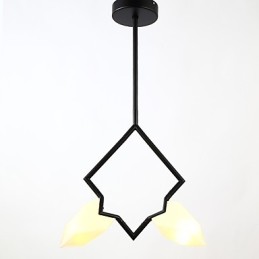 2 Light Post Moderní kov se sklem Broskvová lustrová lampa Dekorativní závěsná lampa do jídelny
