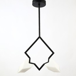 2 Light Post Moderní kov se sklem Broskvová lustrová lampa Dekorativní závěsná lampa do jídelny