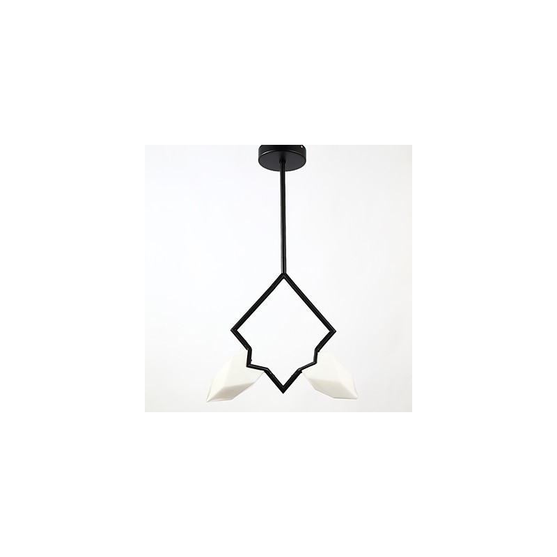 2 Light Post Moderní kov se sklem Broskvová lustrová lampa Dekorativní závěsná lampa do jídelny
