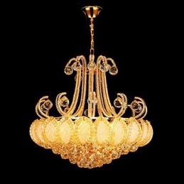Moderní luxusní lustr křišťálové závěsné světlo o průměru 50 cm obsahuje 8 žárovek