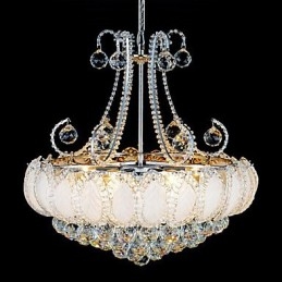 Moderní luxusní lustr křišťálové závěsné světlo o průměru 50 cm obsahuje 8 žárovek