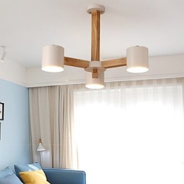Lustr se 3 světly Moderní Současný Tradiční Klasický Vintage Country Dřevo Funkce pro dřevo