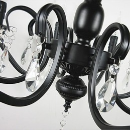 Lustr Jednoduché křišťálové železné svíčky osvětlení dekorace lampy osvětlení