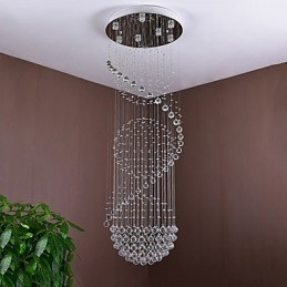 Křišťálový stropní lustr Závěsné světlo Vnitřní domácí závěsné svítidla Svítidla na schodiště