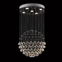 Moderní současné tradiční klasické rustikální lóže Vintage Country Island Crystal galvanicky pokovené kovové závěsné světlo