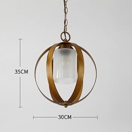 Loft Kovová malba v americkém industriálním stylu Barva se sklem Evropský lustr Lampa vnitřní Dekorativní závěsná lampa