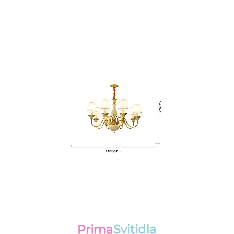 Celo měděný lustr Jade Dekorativní lustr