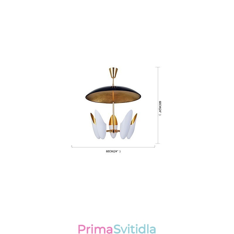 5 Lehké lustrové krátké umění Moderní současná závěsná lampa