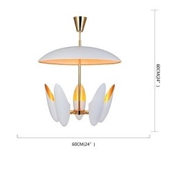 5 Lehké lustrové krátké umění Moderní současná závěsná lampa