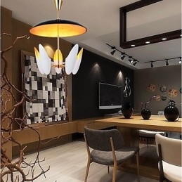 5 Lehké lustrové krátké umění Moderní současná závěsná lampa