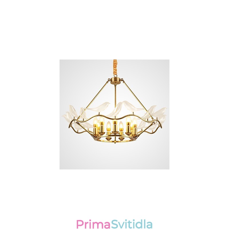 Moderní moderní mosazný prvek pro designéry kovový lustr