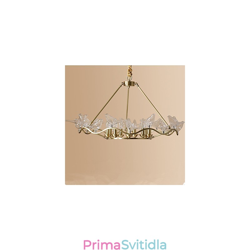 Moderní moderní mosazný prvek pro designéry kovový lustr