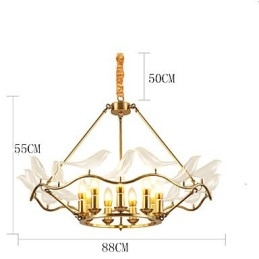Moderní moderní mosazný prvek pro designéry kovový lustr