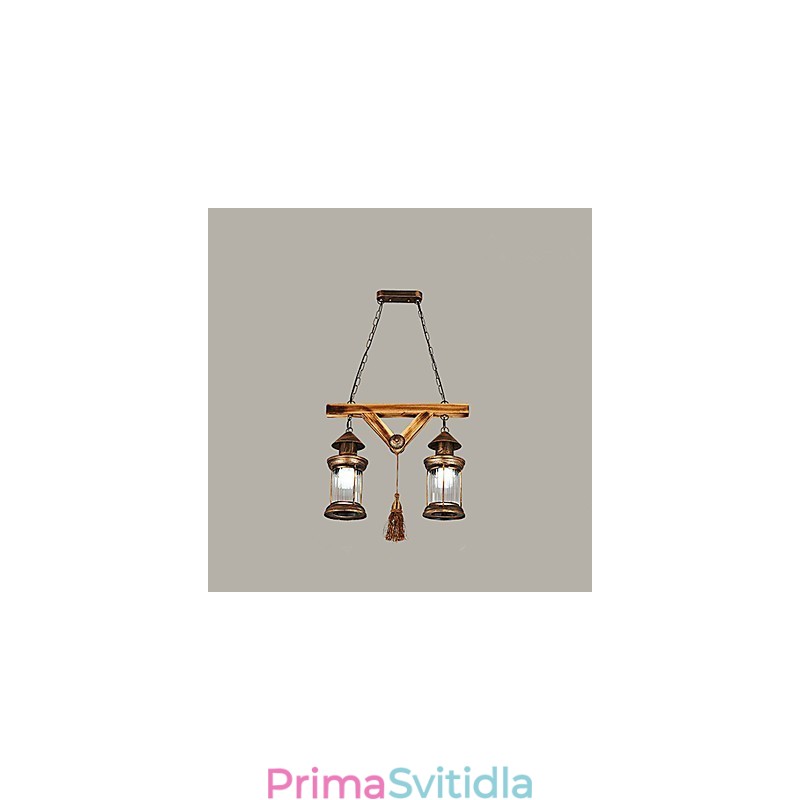 Rustikální Lodge Globe Vintage Retro Country Malba Kovový lustr pro designéry v mini stylu