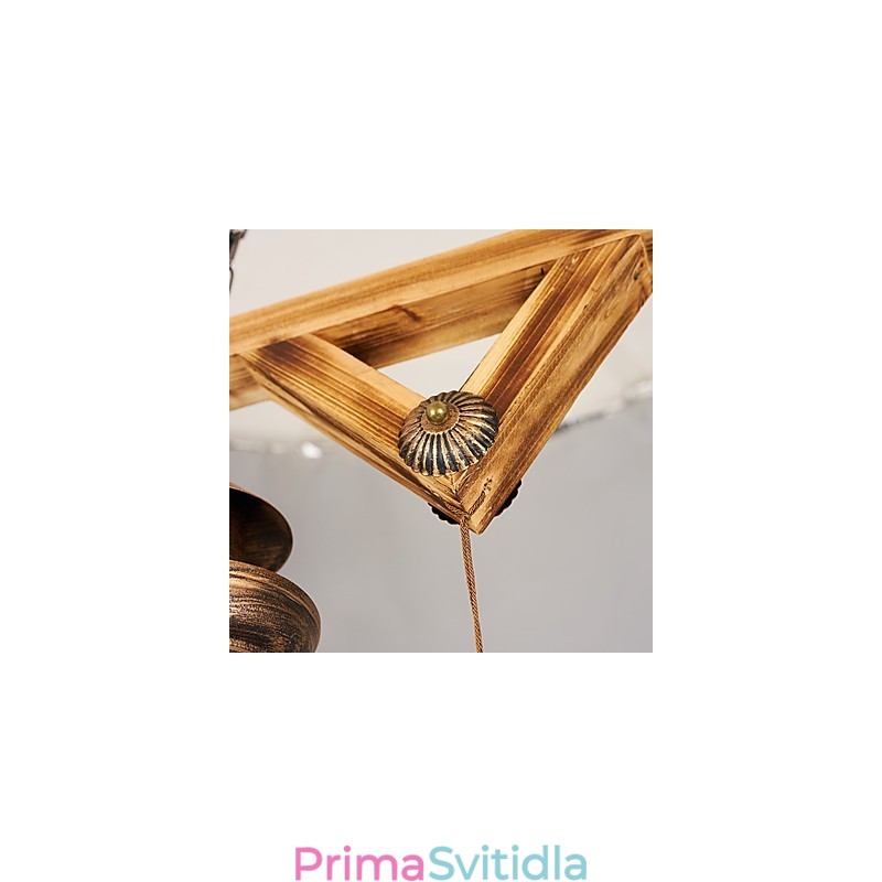 Rustikální Lodge Globe Vintage Retro Country Malba Kovový lustr pro designéry v mini stylu
