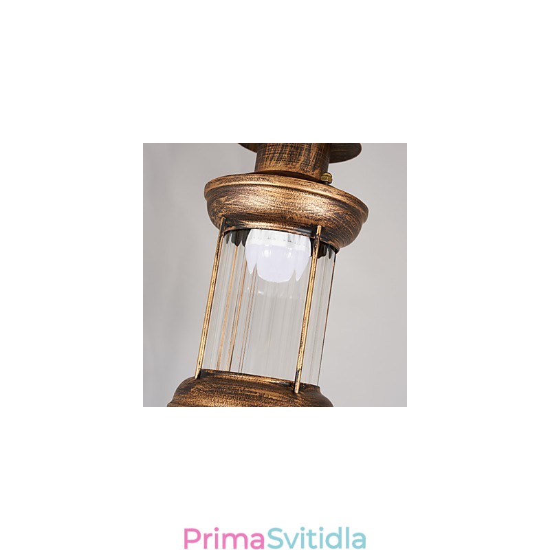 Rustikální Lodge Globe Vintage Retro Country Malba Kovový lustr pro designéry v mini stylu