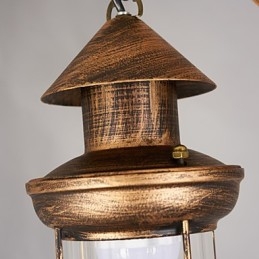 Rustikální Lodge Globe Vintage Retro Country Malba Kovový lustr pro designéry v mini stylu