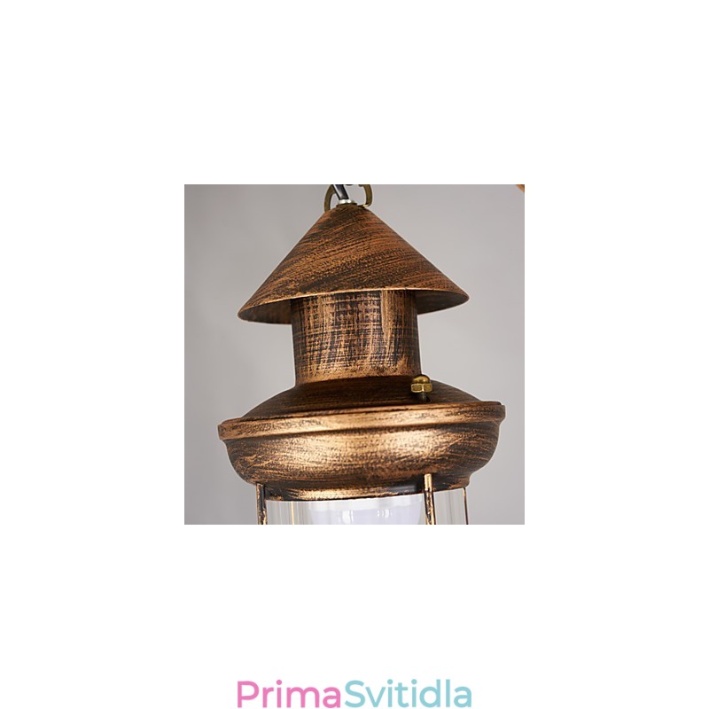 Rustikální Lodge Globe Vintage Retro Country Malba Kovový lustr pro designéry v mini stylu