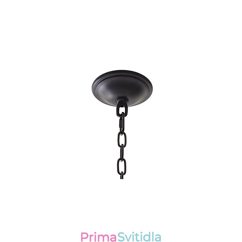 Závěsné železné svítidlo v retro stylu s 8 světly