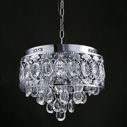 Elegantní moderní transparentní křišťálový lustr se 4 světly