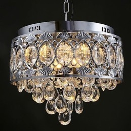 Elegantní moderní transparentní křišťálový lustr se 4 světly