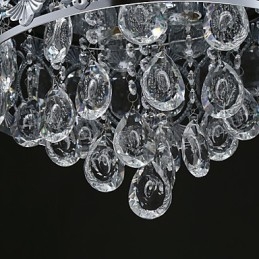Elegantní moderní transparentní křišťálový lustr se 4 světly