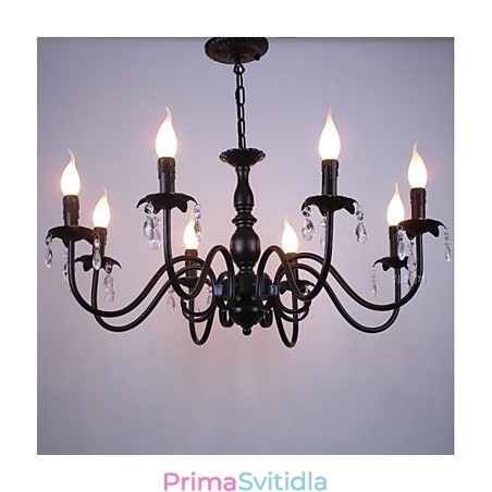 Lampa s křišťálovou svíčkou v evropském stylu Lampa s oblečením Lampy a lucerny Dekorace Projekt Droplight Lampa s křišťálovou svíčkou v evropském stylu Lampa s oblečením Lampy a lucerny Dekorace Projekt Droplight