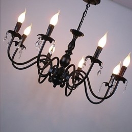 Lampa s křišťálovou svíčkou v evropském stylu Lampa s oblečením Lampy a lucerny Dekorace Projekt Droplight