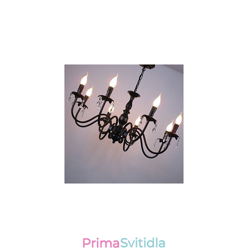 Lampa s křišťálovou svíčkou v evropském stylu Lampa s oblečením Lampy a lucerny Dekorace Projekt Droplight