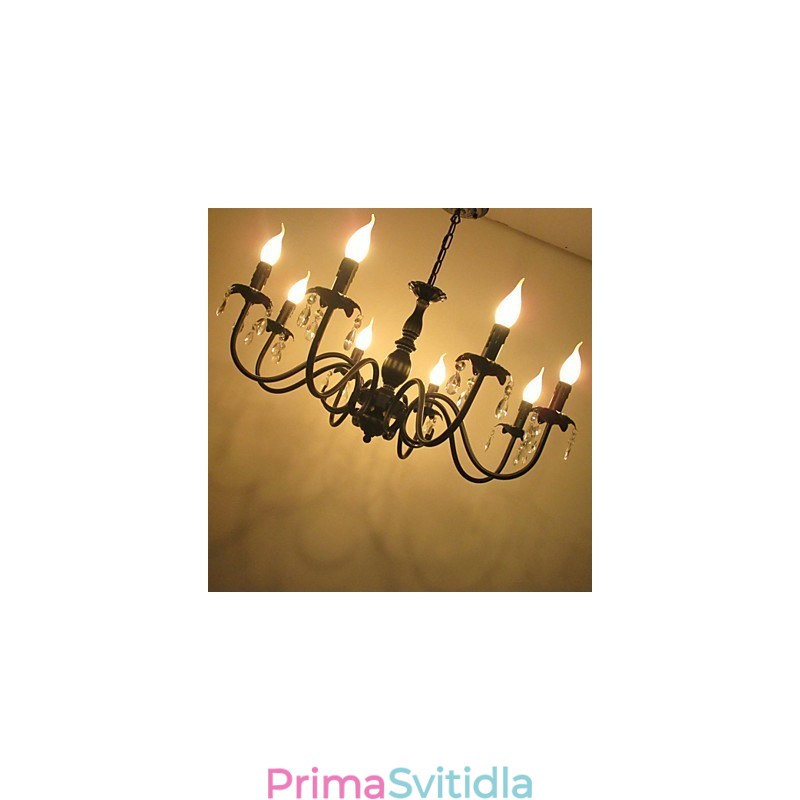 Lampa s křišťálovou svíčkou v evropském stylu Lampa s oblečením Lampy a lucerny Dekorace Projekt Droplight