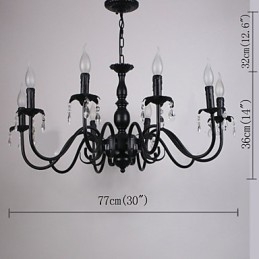 Lampa s křišťálovou svíčkou v evropském stylu Lampa s oblečením Lampy a lucerny Dekorace Projekt Droplight