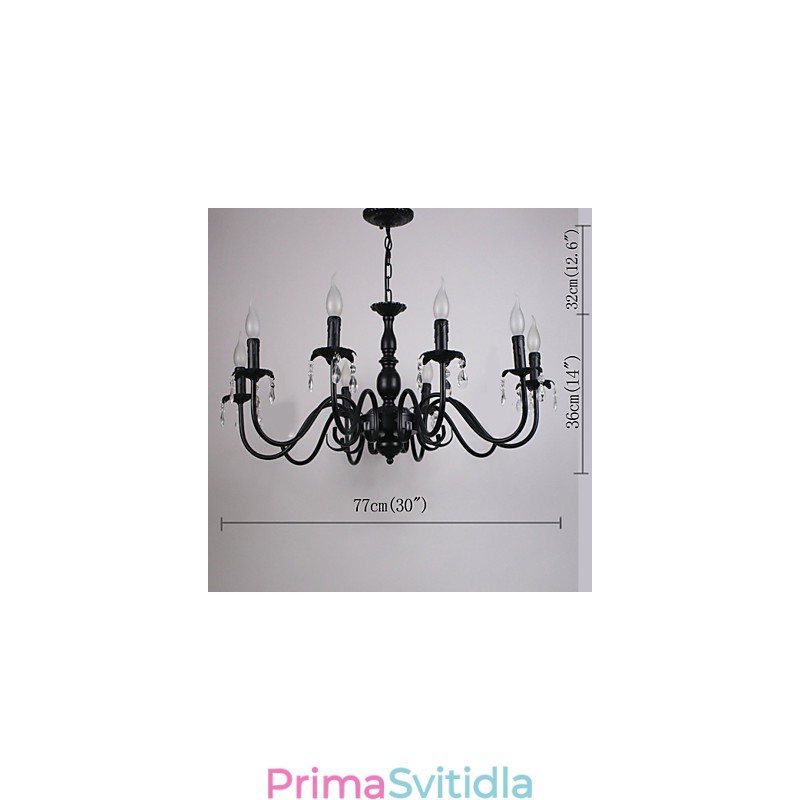 Lampa s křišťálovou svíčkou v evropském stylu Lampa s oblečením Lampy a lucerny Dekorace Projekt Droplight