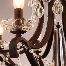 8 světel Křišťálový lustr Moderní Současný Tradiční Klasický Rustikální Lodge Vintage Retro Lucerna Buben Venkovský obraz