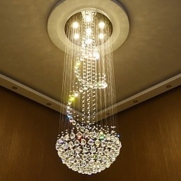 Moderní křišťálové stropní lustrové osvětlení vnitřní závěsná lampa Deco svítidla