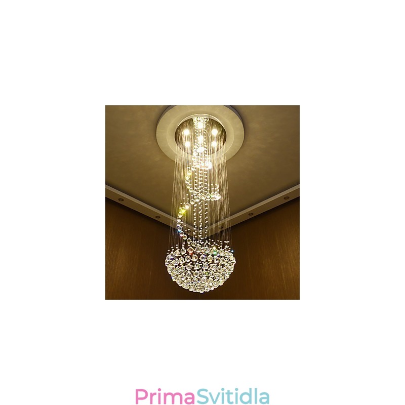 Moderní křišťálové stropní lustrové osvětlení vnitřní závěsná lampa Deco svítidla