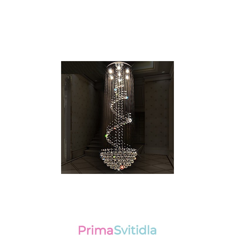Moderní křišťálové stropní lustrové osvětlení vnitřní závěsná lampa Deco svítidla
