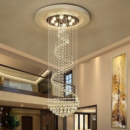 Moderní křišťálové stropní lustrové osvětlení vnitřní závěsná lampa Deco svítidla