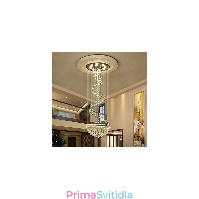 Moderní křišťálové stropní lustrové osvětlení vnitřní závěsná lampa Deco svítidla