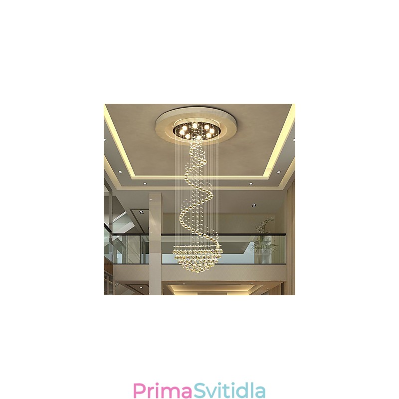 Moderní křišťálové stropní lustrové osvětlení vnitřní závěsná lampa Deco svítidla