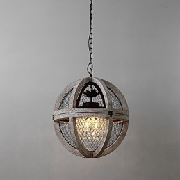 Vintage kovový americký průmyslový půdní malba Barva Dřevěný lustr Lampa interiérová ozdobná závěsná lampa