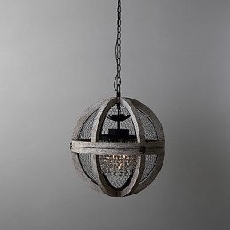 Vintage kovový americký průmyslový půdní malba Barva Dřevěný lustr Lampa interiérová ozdobná závěsná lampa
