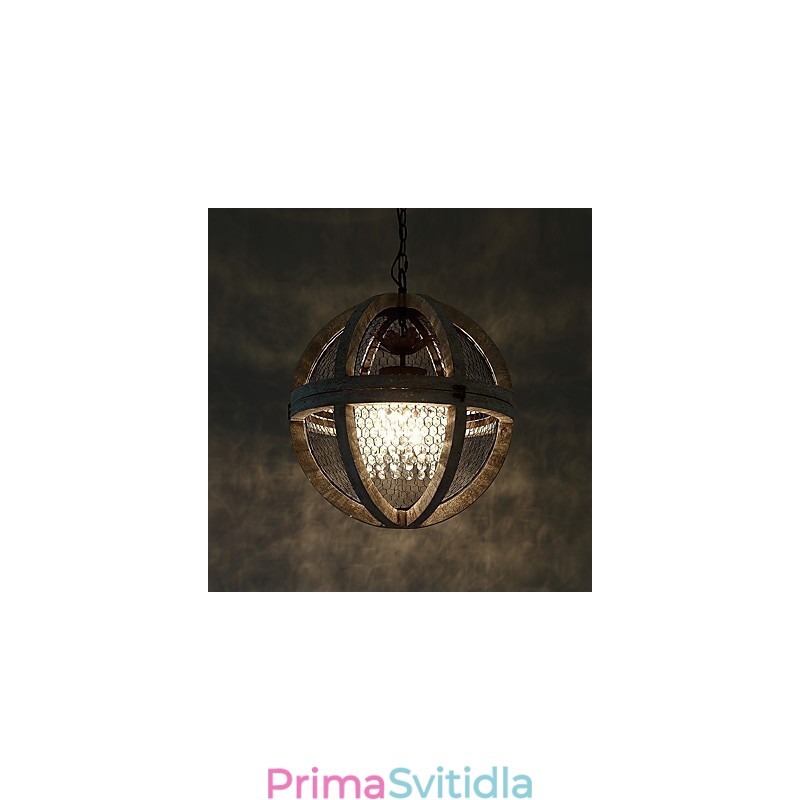 Vintage kovový americký průmyslový půdní malba Barva Dřevěný lustr Lampa interiérová ozdobná závěsná lampa