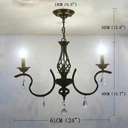 Křišťálový lustr v evropském stylu Malý lustr Jednoduché kreativní lampy