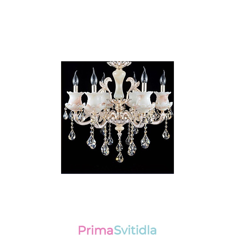 Závěsná křišťálová lampa se svíčkou ze zinkové slitiny evropského stylu