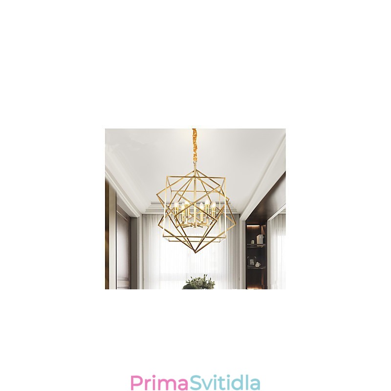 Mosazný prvek lucerny pro designérský kovový lustr